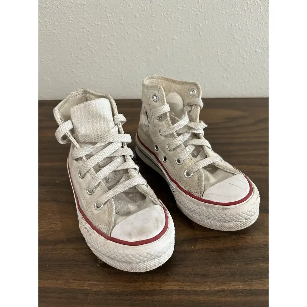 Converse Kids Size 11 Chuck Taylor All Star Canvas High Top Sneaker White